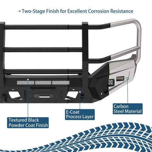 Magnus Front Bumper w/ Grille Guard For 2016-2018 GMC Sierra 1500 - Ultralisk4x4