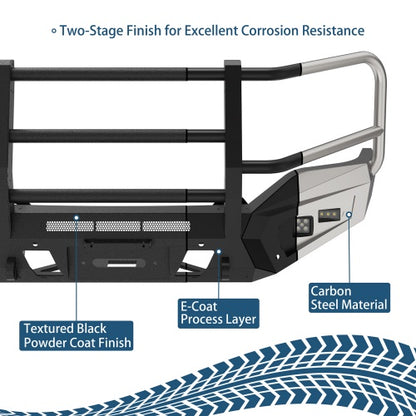 Magnus Front Bumper w/ Grille Guard For 2016-2018 GMC Sierra 1500 - Ultralisk4x4