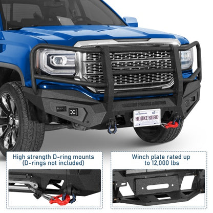 Magnus Front Bumper w/ Grille Guard For 2016-2018 GMC Sierra 1500 - Ultralisk4x4