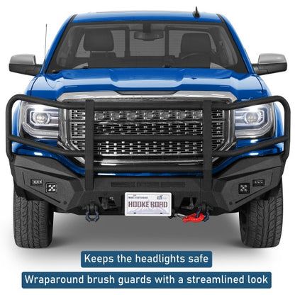Magnus Front Bumper w/ Grille Guard For 2016-2018 GMC Sierra 1500 - Ultralisk4x4