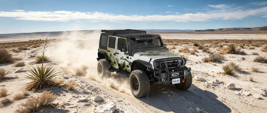 Rock Crawler Stubby Front Bumper w/Grille Guard For 2007-2018 Jeep Wrangler JK - Ultralisk4x4