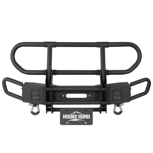 Rock Crawler Stubby Front Bumper w/Grille Guard For 2007-2018 Jeep Wrangler JK - Ultralisk4x4