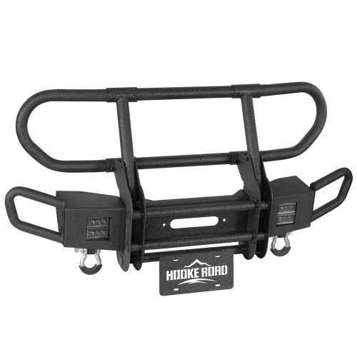 Rock Crawler Stubby Front Bumper w/Grille Guard For 2007-2018 Jeep Wrangler JK - Ultralisk4x4