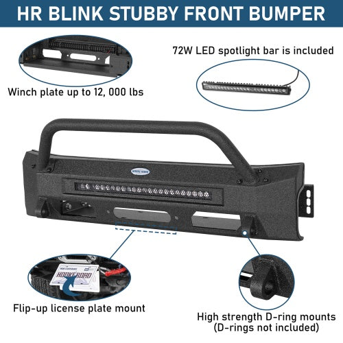 Blink Stubby Front Bumper w/ 12K Winch Plate for 03-09 Lexus GX470 - Ultralisk4x4