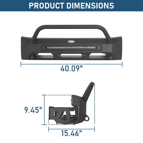 Blink Stubby Front Bumper w/ 12K Winch Plate for 03-09 Lexus GX470 - Ultralisk4x4