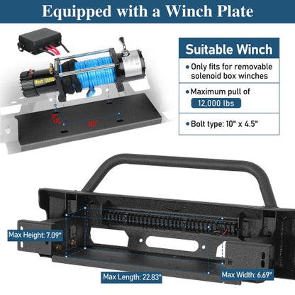 Blink Stubby Front Bumper w/ 12K Winch Plate for 03-09 Lexus GX470 - Ultralisk4x4