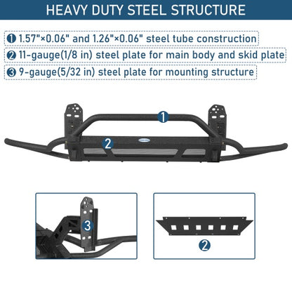 Bison Series Tube Front Bumper for 2011-2014  Porsche Cayenne 958.1 - Ultralisk 4x4