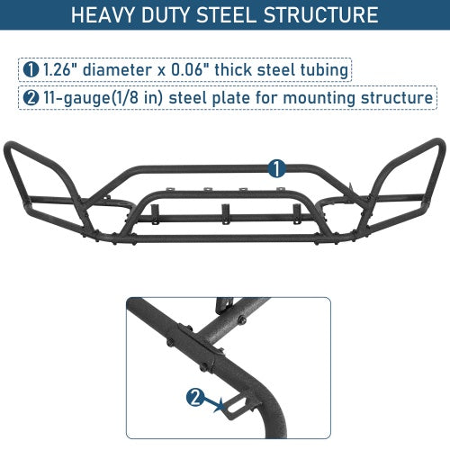 Aggressive Front Bumper Rally Tubular Bumper 2015-2019 Subaru Outback - Ultralisk4x4