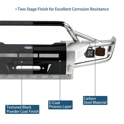 1990-1995 Toyota 4Runner ExplorerX Tube Front Bumper w/ Winch Plate & 4 LED Spot Lights - Ultralisk4x4