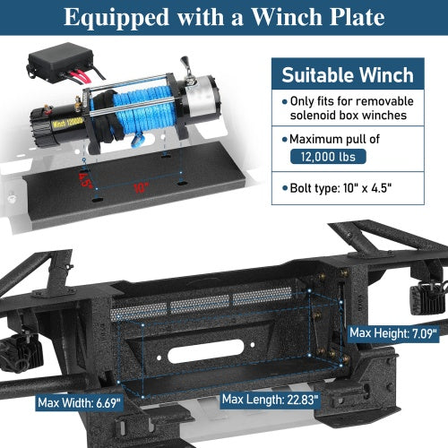 1990-1995 Toyota 4Runner ExplorerX Tube Front Bumper w/ Winch Plate & 4 LED Spot Lights - Ultralisk4x4