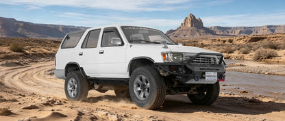 1990-1995 Toyota 4Runner ExplorerX Tube Front Bumper w/ Winch Plate & 4 LED Spot Lights - Ultralisk4x4