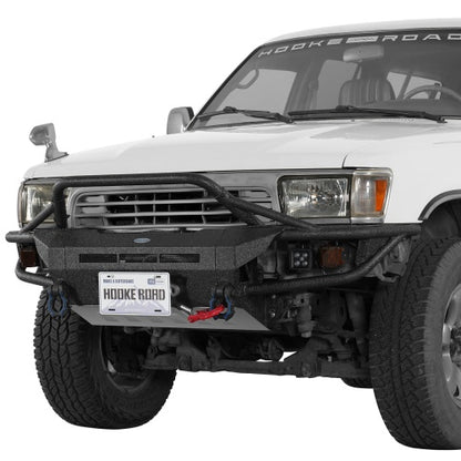 1990-1995 Toyota 4Runner ExplorerX Tube Front Bumper w/ Winch Plate & 4 LED Spot Lights - Ultralisk4x4