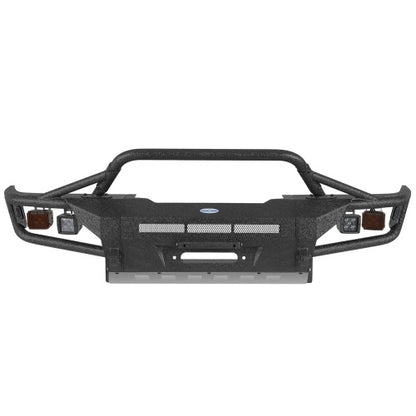 1990-1995 Toyota 4Runner ExplorerX Tube Front Bumper w/ Winch Plate & 4 LED Spot Lights - Ultralisk4x4