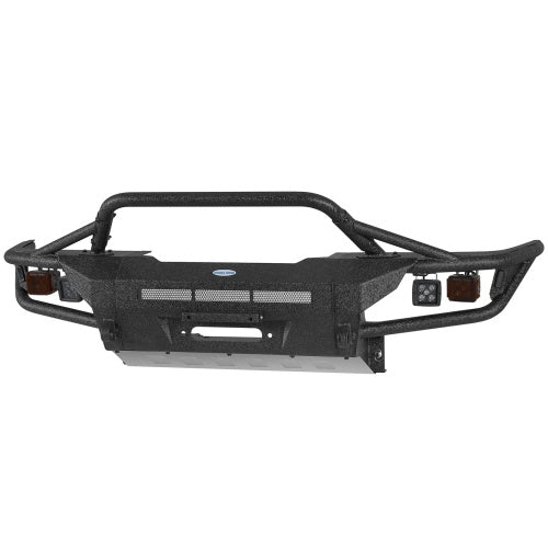 1990-1995 Toyota 4Runner ExplorerX Tube Front Bumper w/ Winch Plate & 4 LED Spot Lights - Ultralisk4x4