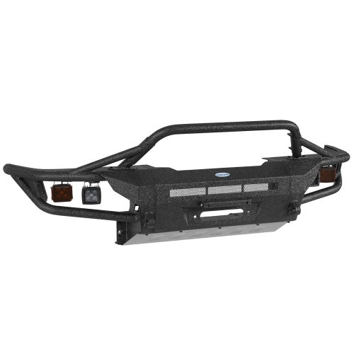1990-1995 Toyota 4Runner ExplorerX Tube Front Bumper w/ Winch Plate & 4 LED Spot Lights - Ultralisk4x4