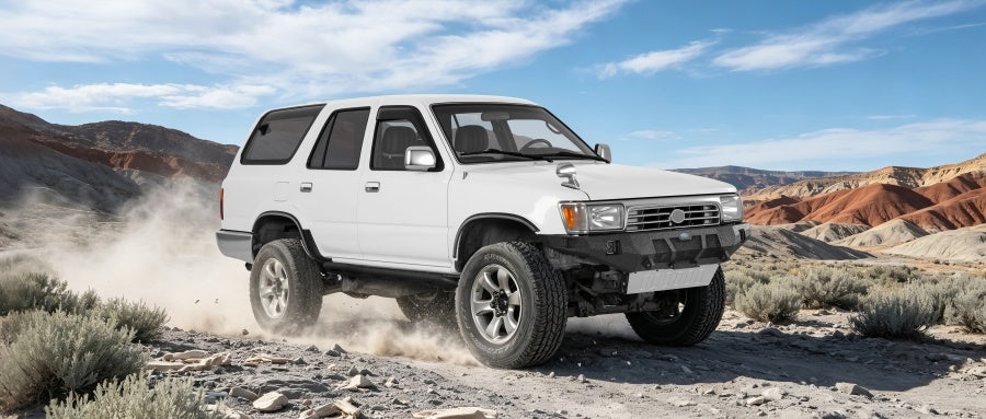 Grizzly Series Full-Width Front Bumper w/ Skid Plate & LED Lights for 90-95 Toyota 4Runner - Ultralisk4x4