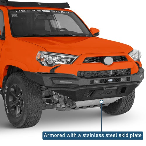Phantom Full Width Front Bumper w/ Winch Plate & LED DRL Lights For 2014-2024 Toyota 4Runner - Ultralisk4x4