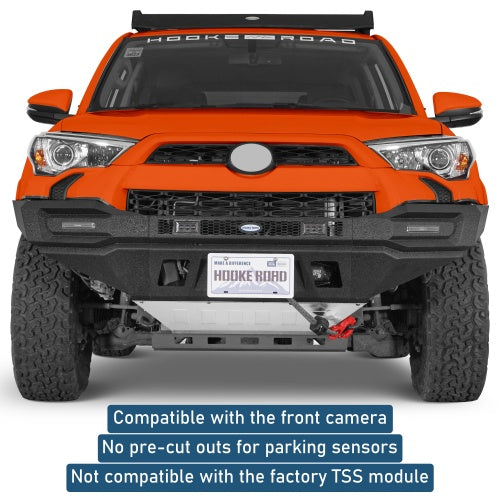 Phantom Full Width Front Bumper w/ Winch Plate & LED DRL Lights For 2014-2024 Toyota 4Runner - Ultralisk4x4