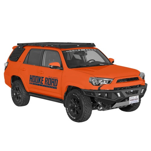 Discovery Tubular Front Bumper w/ Winch Plate & 4 LED Lights For 14-24 Toyota 4Runner - Ultralisk4x4