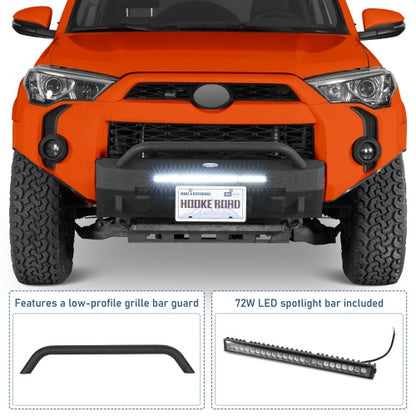 Ultralisk4x4 Blink Stubby Front Bumper with Bull Bar - Fits 2014-2024 Toyota 4Runner (Excludes Limited & Nightshade)