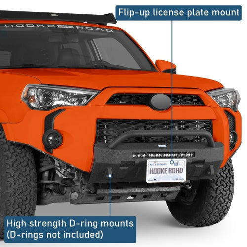 Ultralisk4x4 Blink Stubby Front Bumper with Bull Bar - Fits 2014-2024 Toyota 4Runner (Excludes Limited & Nightshade)