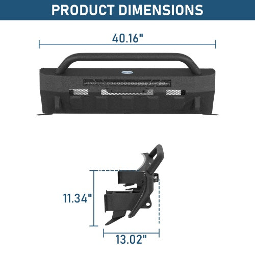 Ultralisk4x4 Blink Stubby Front Bumper with Bull Bar - Fits 2014-2024 Toyota 4Runner (Excludes Limited & Nightshade)