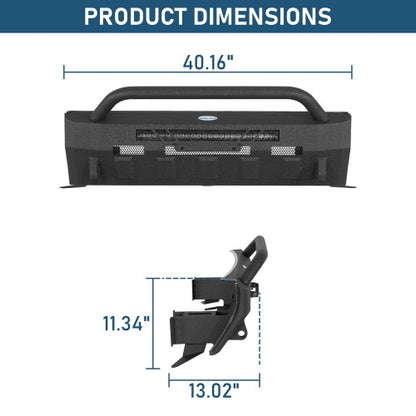 Ultralisk4x4 Blink Stubby Front Bumper with Bull Bar - Fits 2014-2024 Toyota 4Runner (Excludes Limited & Nightshade)