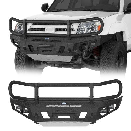 ExplorerX Front Bumper w/ Grille Guard For 2003-2005 Toyota 4Runner - Ultralisk4x4