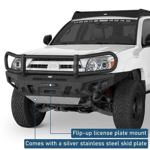 ExplorerX Front Bumper w/ Grille Guard For 2003-2005 Toyota 4Runner - Ultralisk4x4