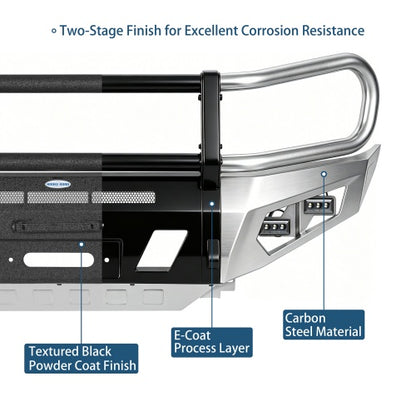 ExplorerX Front Bumper w/ Grille Guard For 2003-2005 Toyota 4Runner - Ultralisk4x4