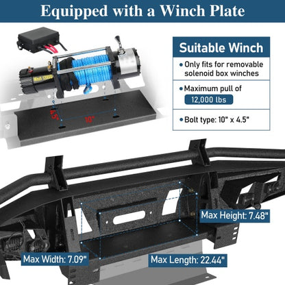 ExplorerX Front Bumper w/ Grille Guard For 2003-2005 Toyota 4Runner - Ultralisk4x4