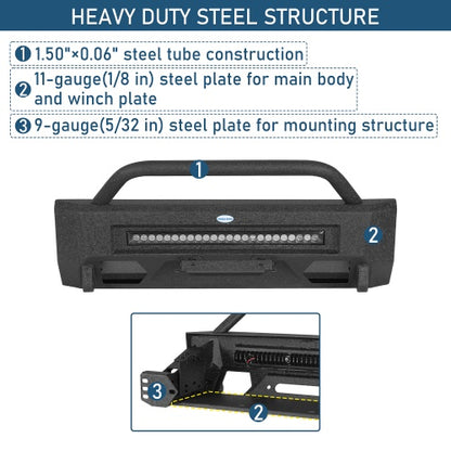 Blink Stubby Front Bumper for 2003-2005 Toyota 4Runner - Ultralisk4x4