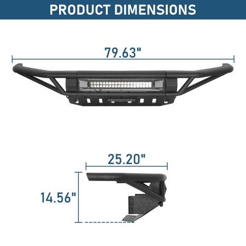 Ultralisk Baja Tubular Front Bumper - (2014-2021 Toyota Tundra Models)