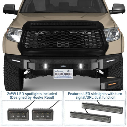 Falcon Full‑Width Front Bumper w/ Skid Plate for 2014‑2021 Toyota Tundra - Ultralisk4x4
