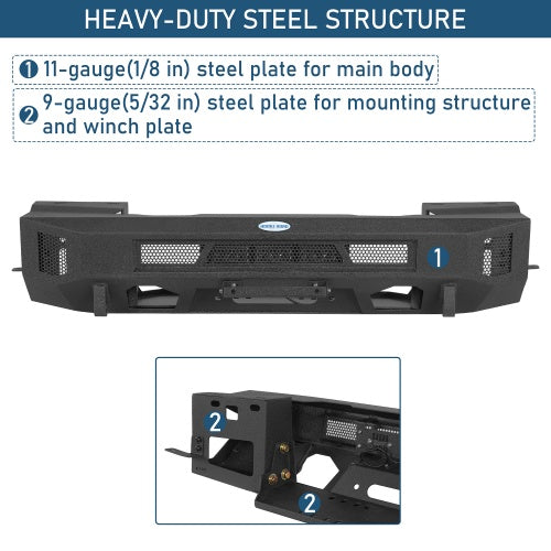 Stubby Front Bumper w/ Winch Plate & LED for 2022-2026 Toyota Tundra Ultralisk4x4