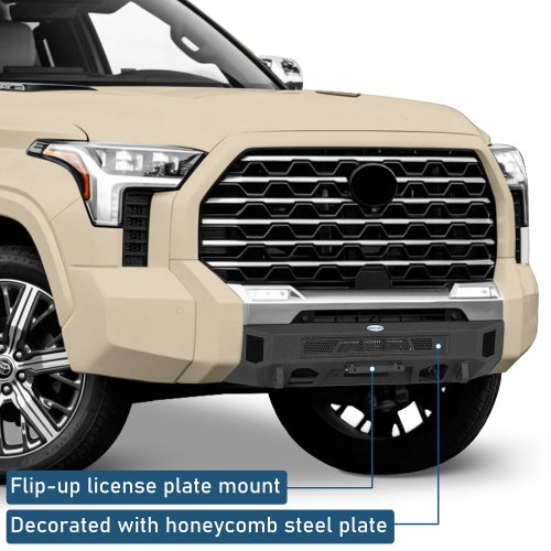 Stubby Front Bumper w/ Winch Plate & LED for 2022-2026 Toyota Tundra Ultralisk4x4