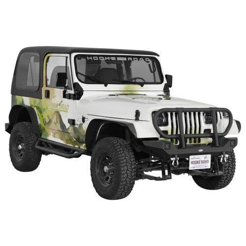 1987-2006 Jeep Wrangler YJ/TJ - Rock Crawler Front Bumper w/ Grille Guard Brush Guard - Ultralisk4x4