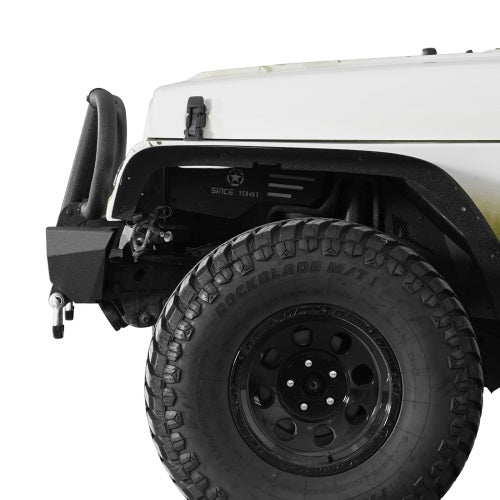 1987-2006 Jeep Wrangler YJ/TJ - Rock Crawler Front Bumper w/ Grille Guard Brush Guard - Ultralisk4x4