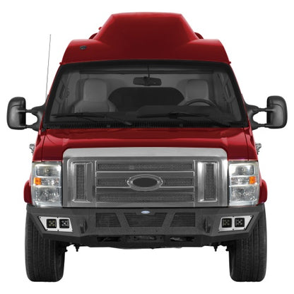 Discovery Ⅱ Front Bumper w/ Winch Plate & LED Spotlights For 2008-2026 Ford E-350 - Ultralisk4x4