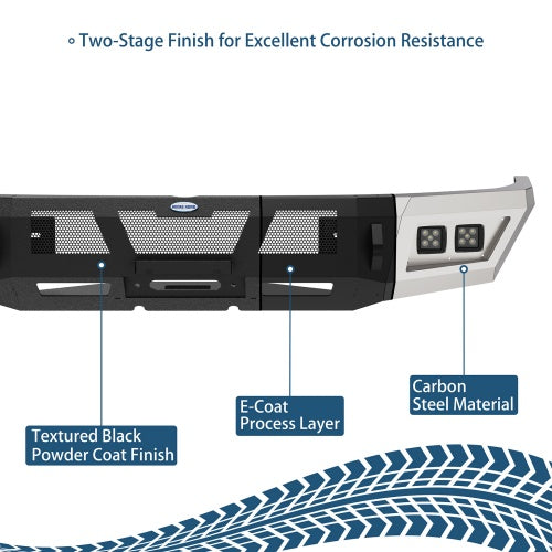 Discovery Ⅱ Front Bumper w/ Winch Plate & LED Spotlights For 2008-2026 Ford E-350 - Ultralisk4x4