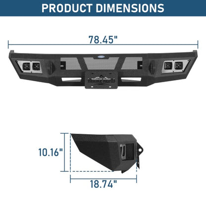 Discovery Ⅱ Front Bumper w/ Winch Plate & LED Spotlights For 2008-2026 Ford E-350 - Ultralisk4x4