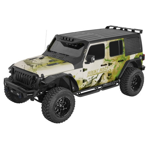Phantom Front Fender Flares w/ LED Lights & Turn Signal Lights For 2018-2026 Jeep Wrangler JL & Gladiator JT - Ultralisk4x4