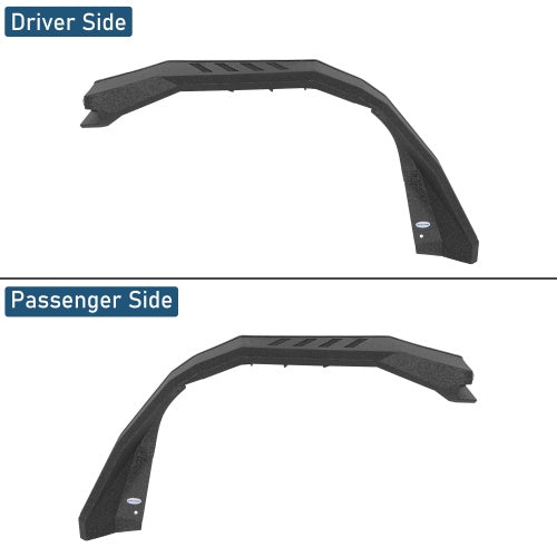 Phantom Front Fender Flares w/ LED Lights & Turn Signal Lights For 2018-2026 Jeep Wrangler JL & Gladiator JT - Ultralisk4x4