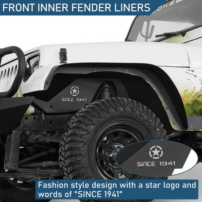 Front Inner Fender Liners For 1987-1995 Jeep Wrangler YJ - Ultralisk4x4