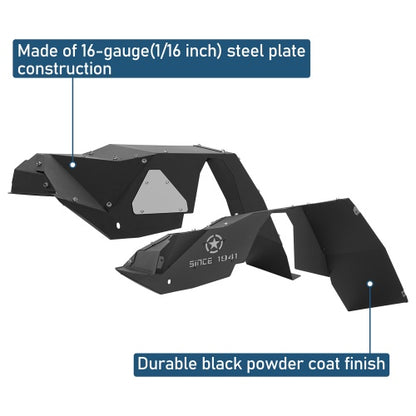 Front Inner Fender Liners For 1987-1995 Jeep Wrangler YJ - Ultralisk4x4