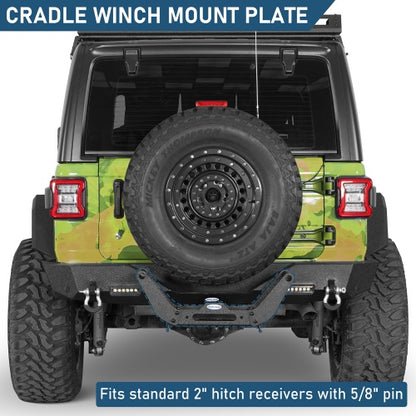 Cradle Winch Mount Plate For 2" Hitch Receiver Universal Fitment - Ultralisk4x4