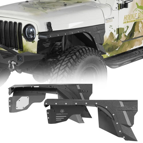 Armour Front Fender Flares & Front Inner Fender Liners Kit (97-06  Jeep Wrangler TJ) - Ultralisk4x4