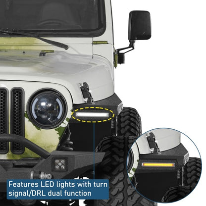 Armour Front Fender Flares & Front Inner Fender Liners Kit (97-06  Jeep Wrangler TJ) - Ultralisk4x4