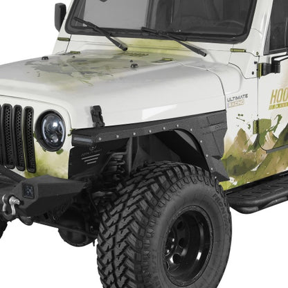 Armour Front Fender Flares & Front Inner Fender Liners Kit (97-06  Jeep Wrangler TJ) - Ultralisk4x4