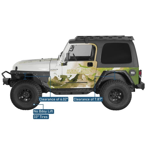 Armour Front Fender Flares & Front Inner Fender Liners Kit (97-06  Jeep Wrangler TJ) - Ultralisk4x4